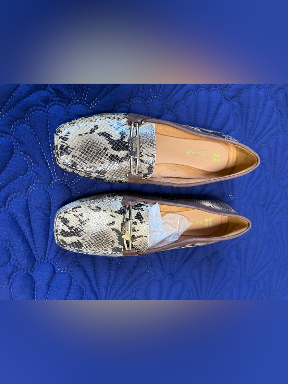 Naturalizer Gisella Taupe Snake Loafers